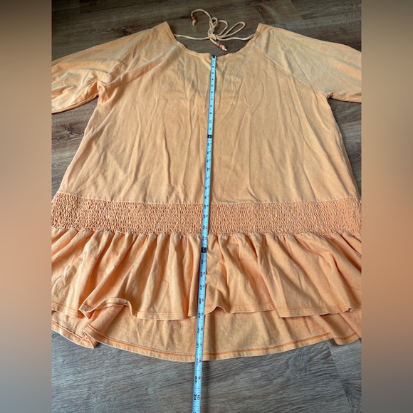 Free People Beach open back babydoll dress MEDIUM boho‎ oversized pockets - Picture 15 of 15